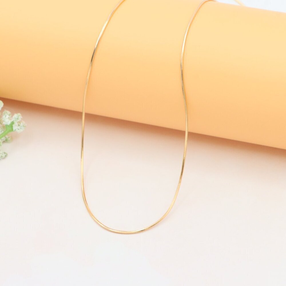 Elegant Minimalist Rose Gold Snake Chain Necklace, XPNL0272